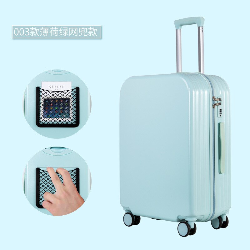 Boarding Koffer, Koffer, Kleine 20-Inch Trolley, Wachtwoord Doos, Unisex Zakelijke Reizen, business Travel Koffer, Bagage: 005 mint green