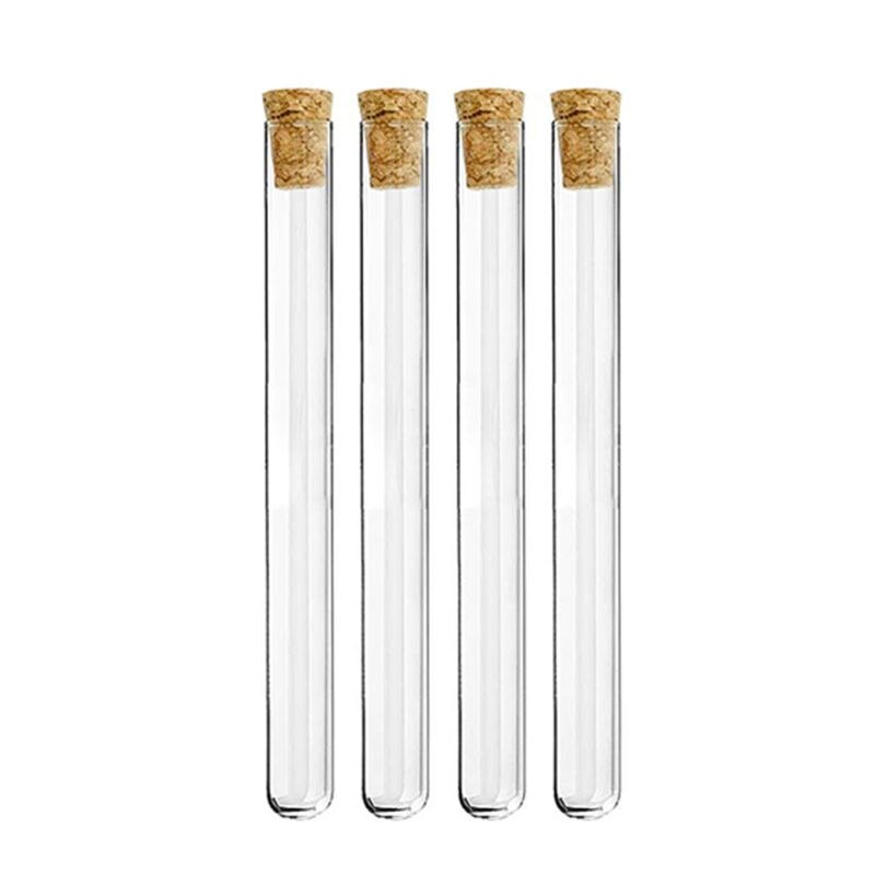 Kunststoff Reagenzglas mit Korken Stopper Korn Lagerung Fläschchen Container M17F