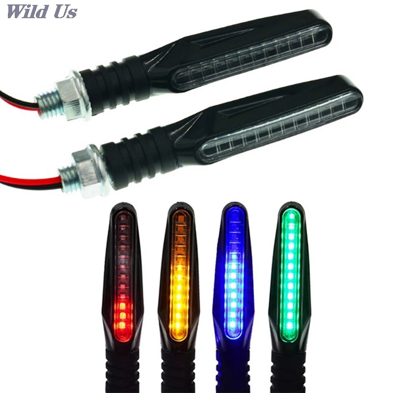 1Pc Universele 12V Led Motorfiets Richtingaanwijzers Indicator Licht Stromend Water Blinker Knipperende Indicator