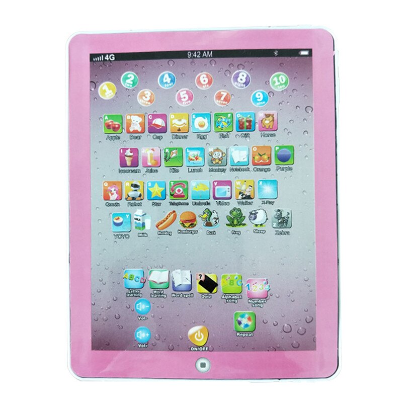 Child Tablet Point Read Touch Enable Laptop Compluter Educational Toys Playmobel Details for Children's #40JAN08: Pink