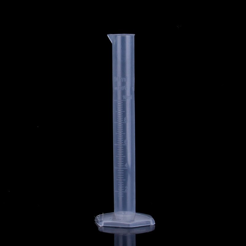 10ml plast måle cylinder laboratorie test gradueret flydende prøve rør værktøj krukke