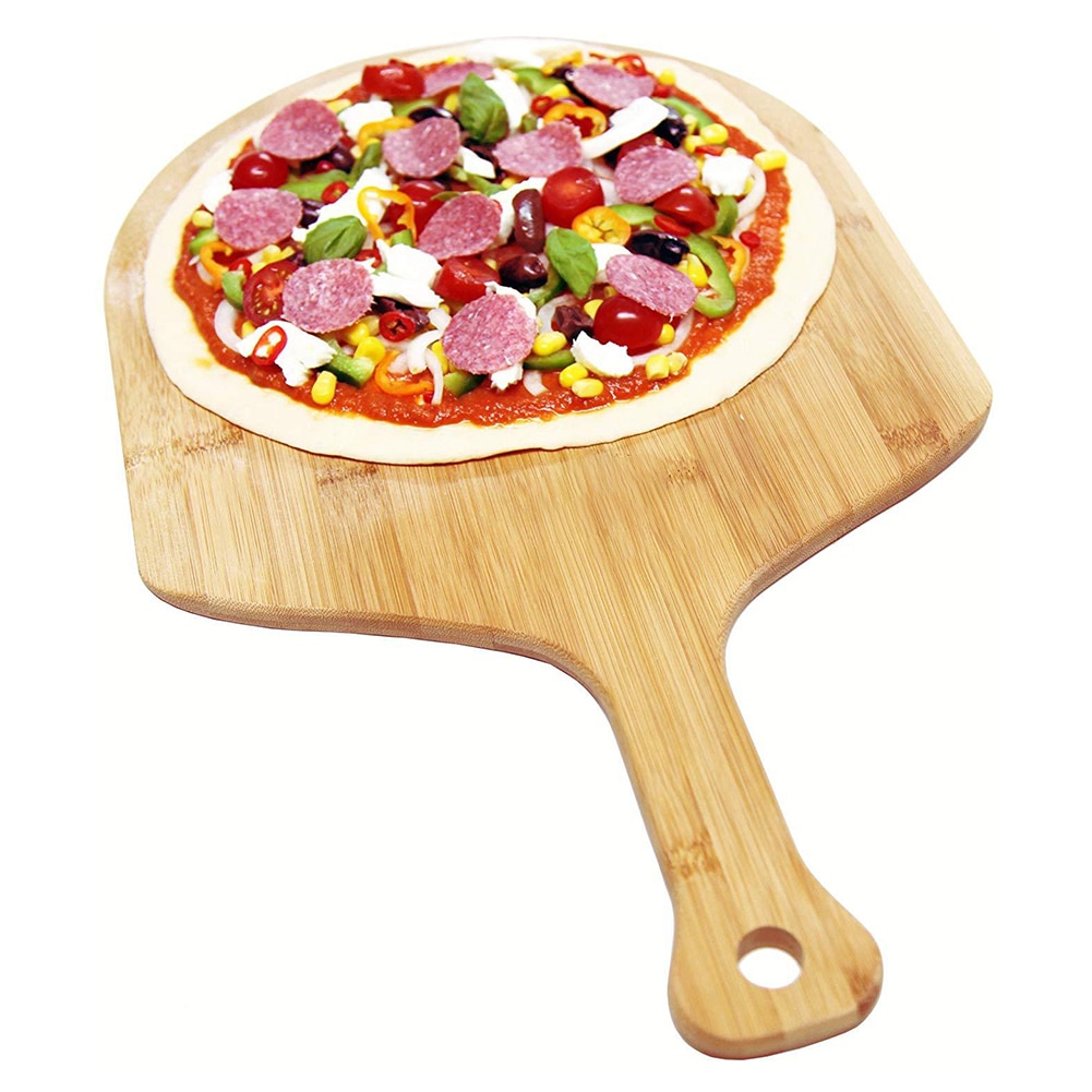 Pizzabakke pizza bageplade pizza sten træbånd med håndbøf service skærebræt tallerken pizza kage bagegrej værktøj
