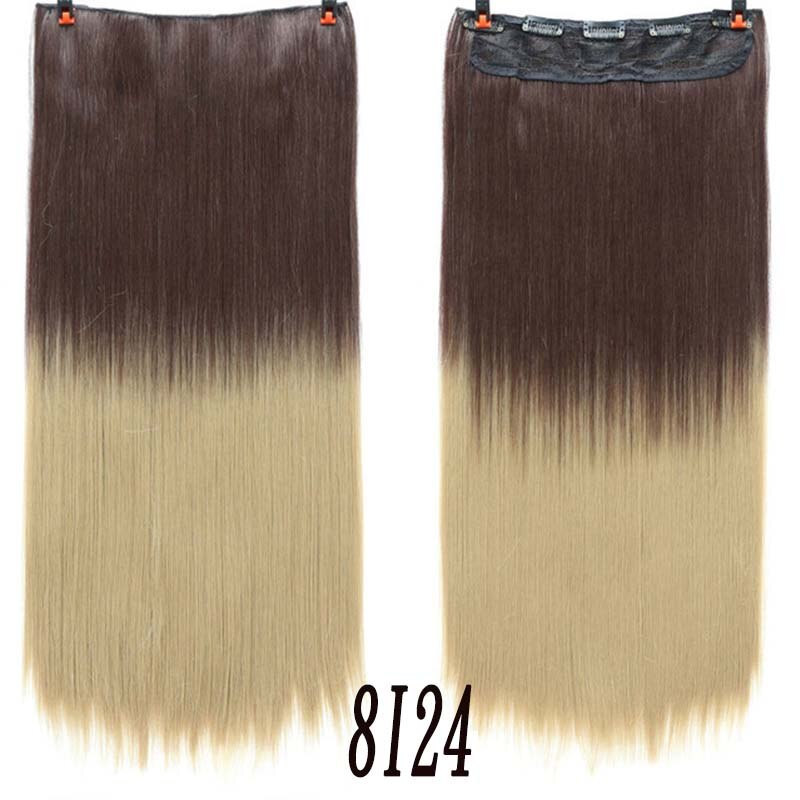 Xuanguang 24 tommer langt rett hår langt hår gradient rett hår gradient hårforlengelse høytemperatur kjemisk fiber: 8 i 24