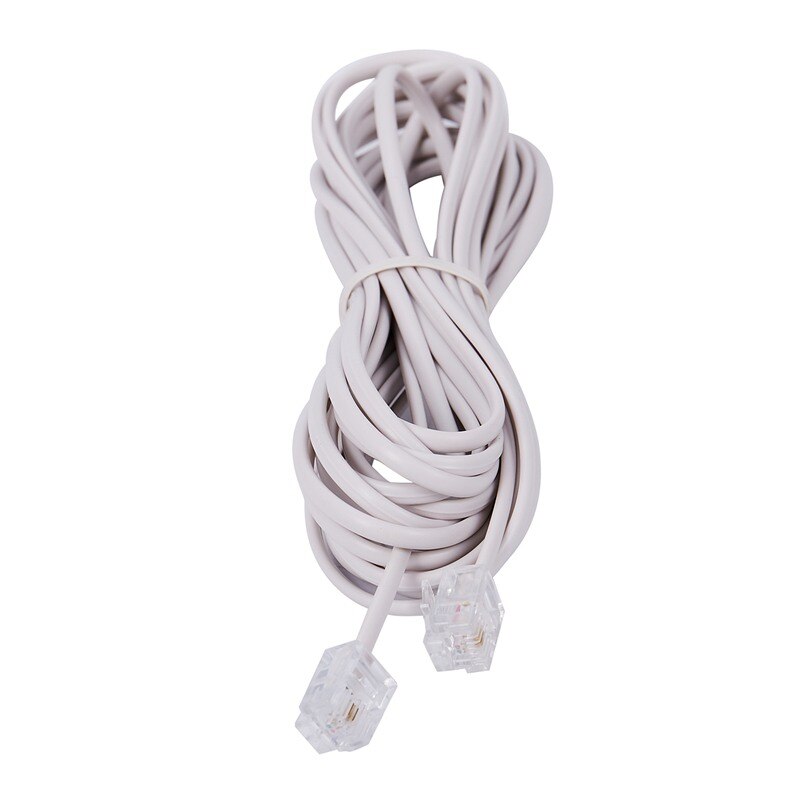 HTHL-6P2C RJ11 Male to Male Plug Telephone Line Cable Wire 5M