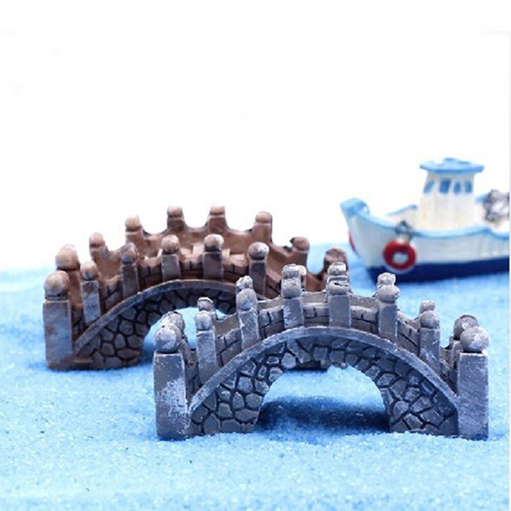 2 Pcs Retro Arch Bridge Fish Tank Aquarium Micro Landscape Miniature Ornaments Yard &amp; Garden Decor