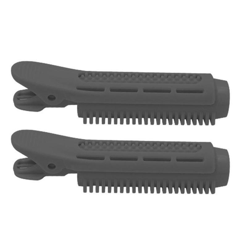 2 uds. De rizador de pelo de plástico, rodillos de cuidado del cabello, raíces naturales mullidas, pinza para el pelo, giro para dormir, Herramienta de Peinado DIY: Black