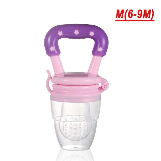 Siliconen Fopspeen Baby Tepel Fopspeen Peuter Kids Fopspeen Feeder Voor Vruchten Voedsel Nibbler Dummy Babyvoeding Fopspeen: Pink M