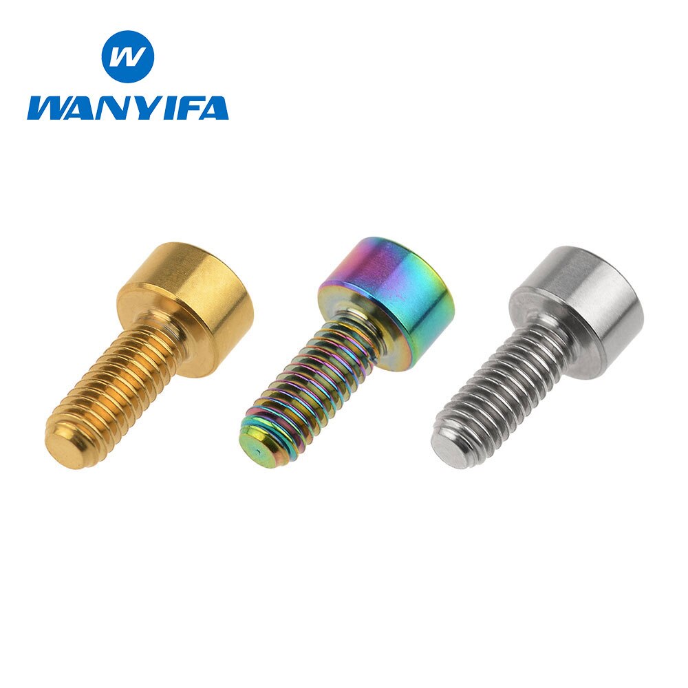 1Pcs Titanium Bolt M4x10 12 15mm Standard Head DIN912 Inner Hexagon Titanium Bicycle Stem Screws for Bike Parts