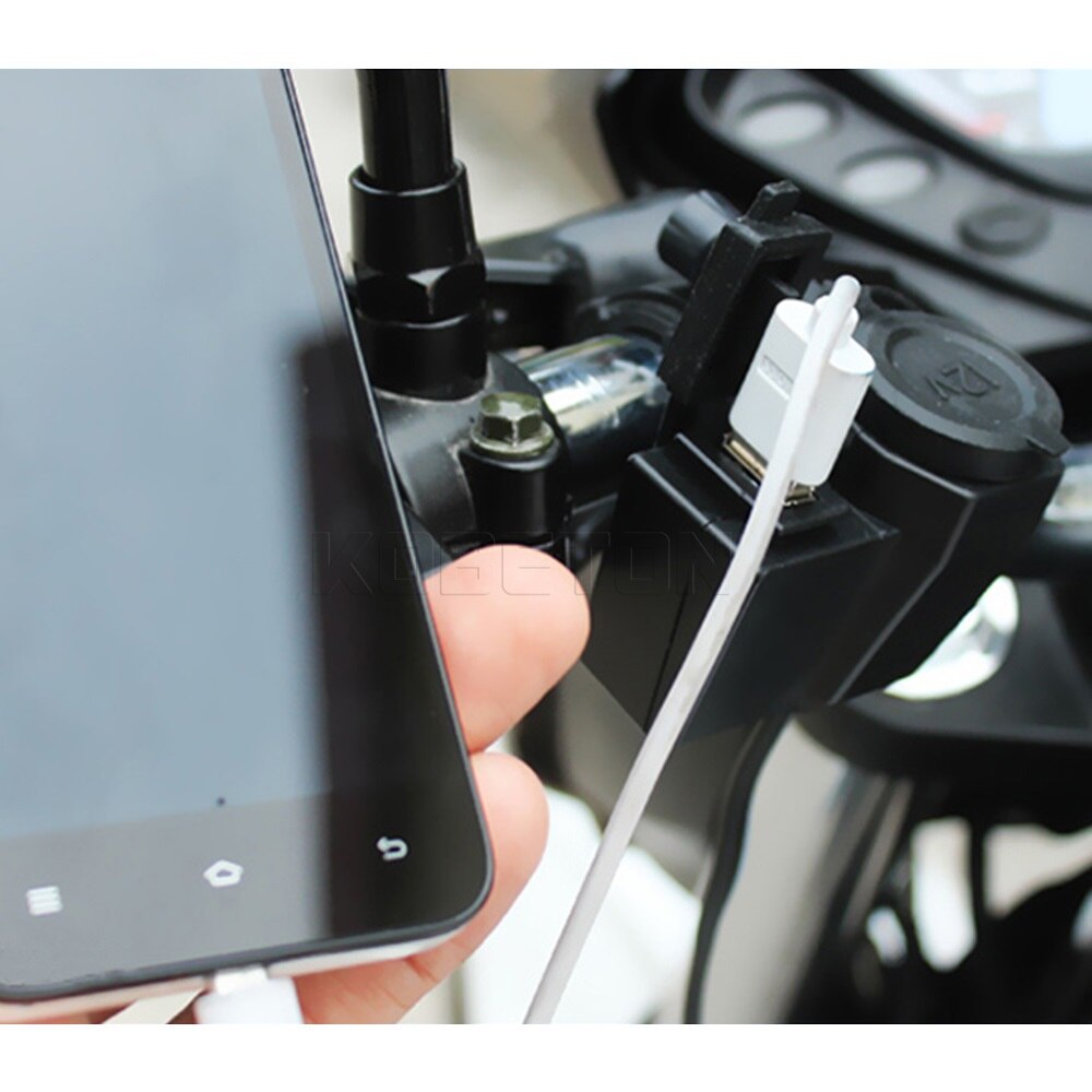 Kebidu Waterdichte Motorfiets telefoon oplader 12 V Sigarettenaansteker + 5 V USB Power Poort Adapter Outlet Socket Charger