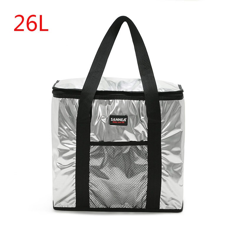 bao wen dai Outdoor Picnic Hand-Held Their Lunch Bags Aluminum Cold Storage Insulation song can bao: black