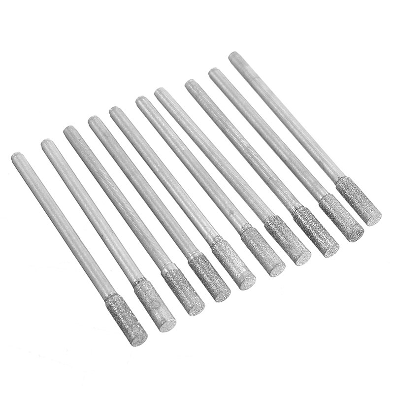 10 stuks Diamond Coated Boren Glazen Tegel Sieraden Boor Duurzaam Voor Glazen Tegel Werken Tool 0.4mm/ 0.7mm/1mm/1.6mm/3mm