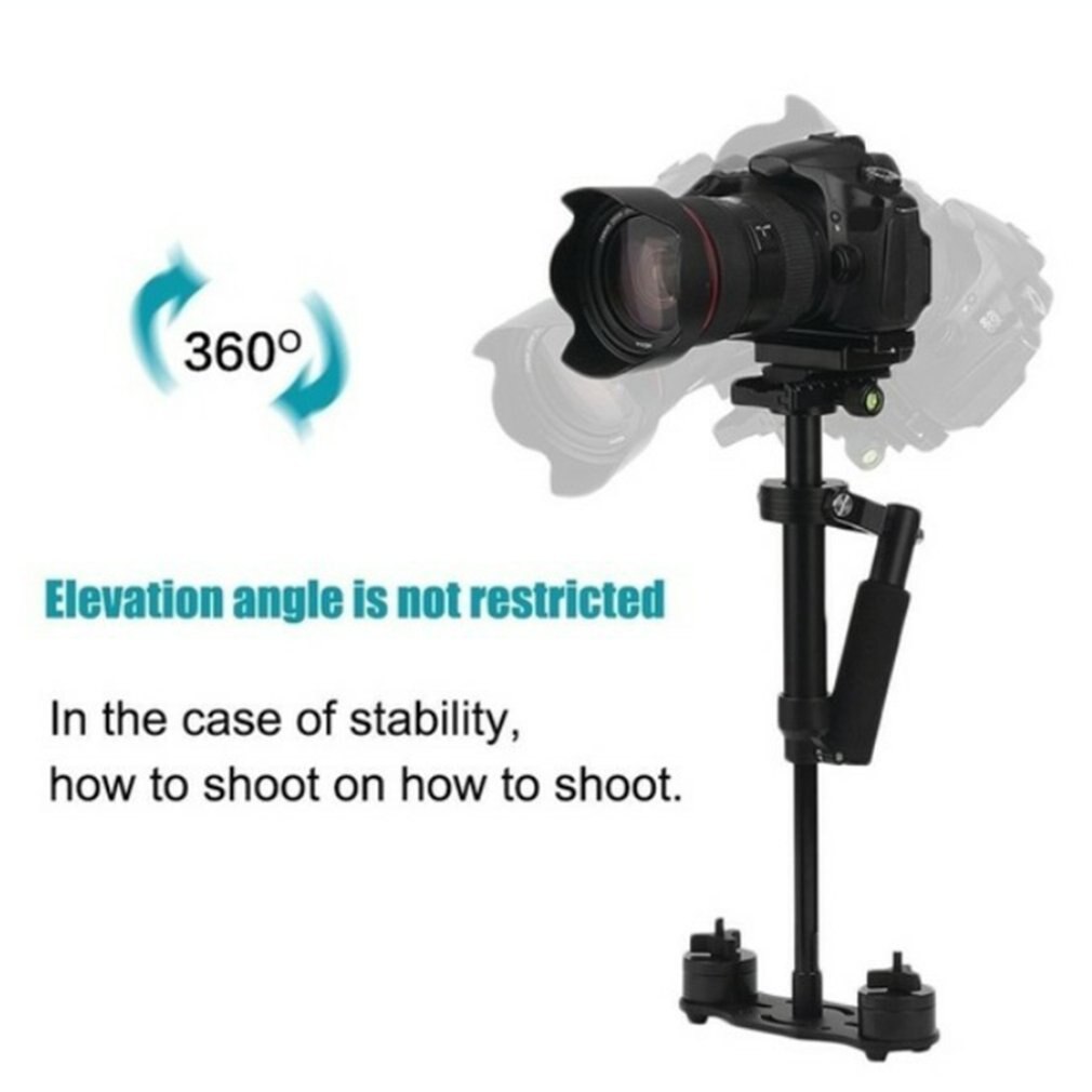 ACEHE Handheld Camera Stabilizer - Aluminum Alloy 40cm Single Handle Grip - 1/4" Screw Mount - for DSLR/Mirrorless - Max 1.5kg Load