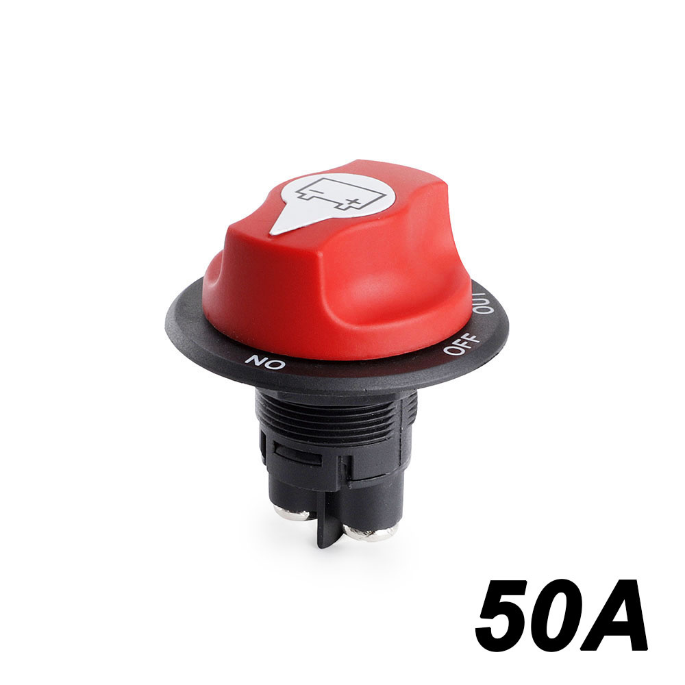 50A 100A 200A 300A Auto Batterij Schakelaar Dc 32V Disconnecter Power Isolator Afgesneden Schakelaar Kit Voor Auto motor Vrachtwagen Boot: Rood