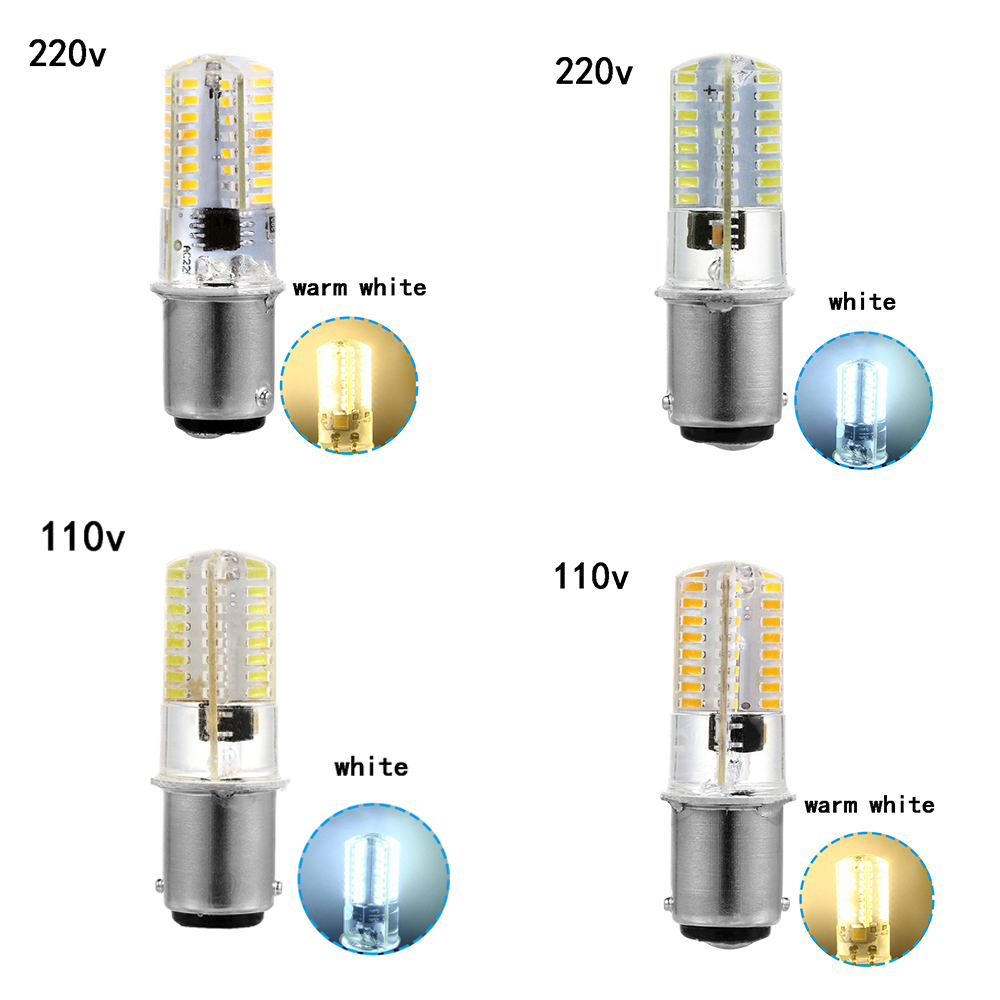 1Pc Wit/Warm Wit 110/120V BA15D LED Corn Lampen 2.6W 3014 64SMD verlichting voor Naaimachine Energiebesparing