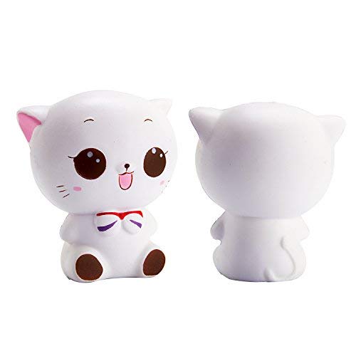 Leuke Squishy Witte Kat Squishies Langzaam Stijgende Squeeze Healing Fun Kids Kawaii Kids Volwassen Speelgoed Stress Reliever Decor