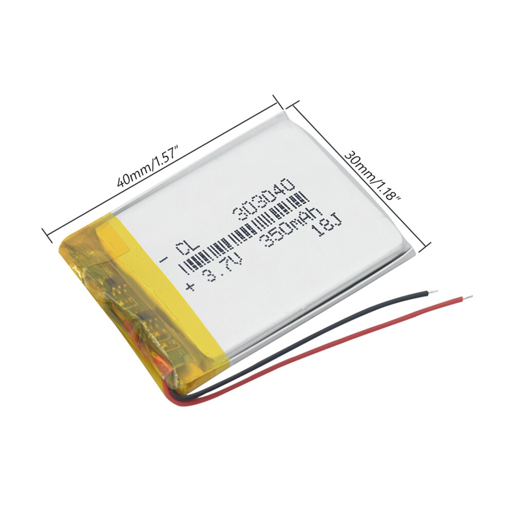303040 lithium polymer battery Rechargeable Li-ion Battery 3.7V 350mAh With PCM For GPS MP3 MP4 MP5 PDA LED Light
