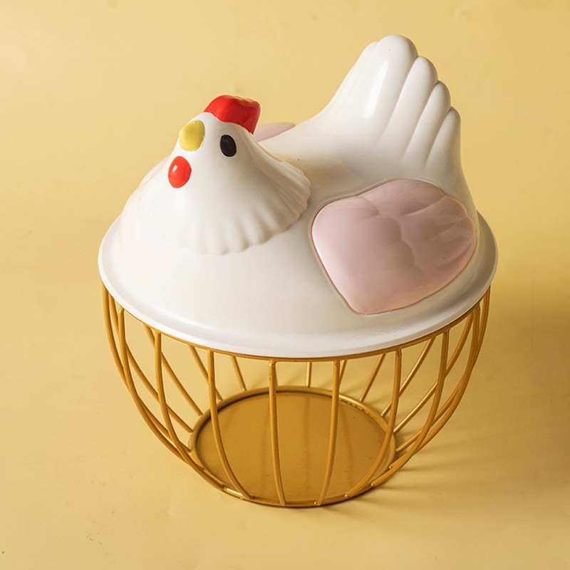 Chicken Egg Basket Metal Wire Chicken Egg Storage Basket Cute Portable Chicken Egg Holder Fresh Egg Holder for Pantry: VIOLET/紫罗兰