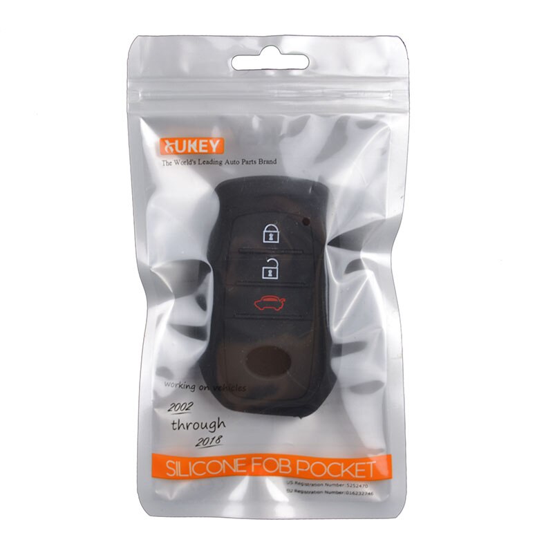 AX Silicone Remote Key Case Fob Shell Cover For Toyota Hilux Fortuner Land Cruiser Camry Skin Holder 3 Button