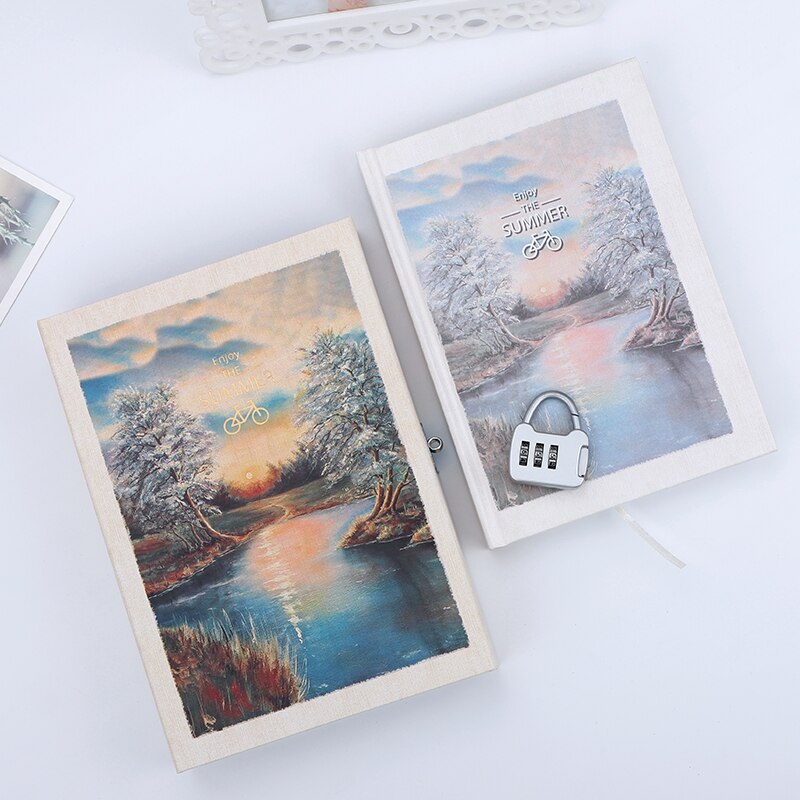 WENGU Autumn In Paris Boxed Lock Code Book A5 Password Notebook Diary 1PCS