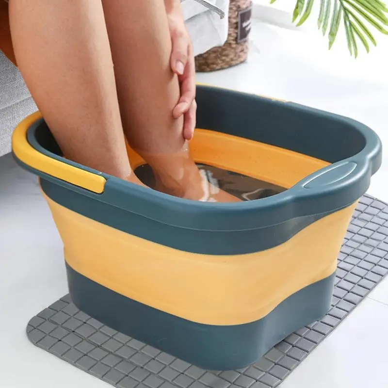 Balde de massagem dobrável para banho de pés, balde de imersão, bacia dobrável, spa, banho de pés, sauna doméstica, banheira, pedicure, banheira