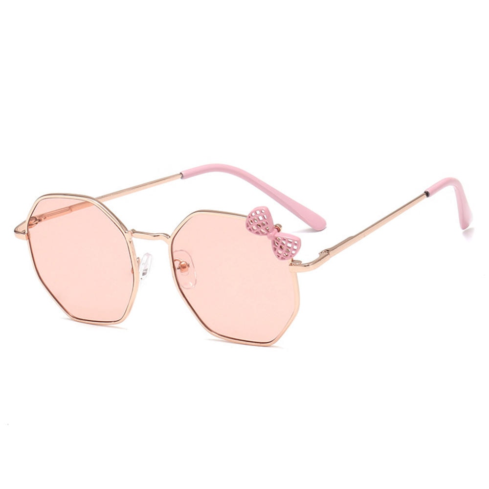 1pc Mädchen Bogen Sonnenbrille Metallrahmen freundlicher Brille freundlicher draussen Brille Partei Brillen Nette Sonnenbrille Neue