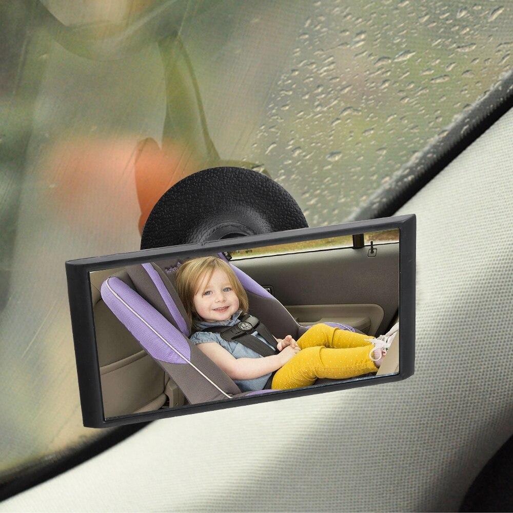 Baby Spiegel Auto Accessorie Universal Black 12Cm Auto View Rear Back Seat Baby Kind Veiligheid Spiegel Zuig spiegel Achter