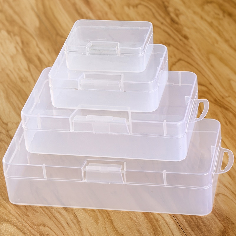 1pcs Snap-on Mini PP Empty Box Plastic PP Transparent Empty Box with Cover Plastic Box Packaging Parts Storage Box
