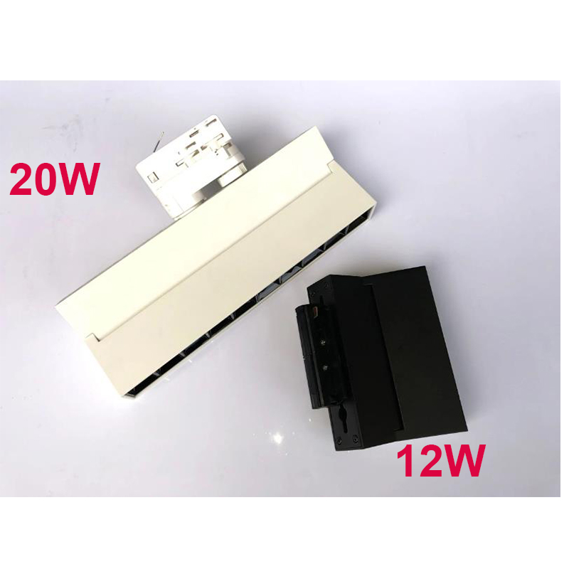 Dimbare 4 Aders 3 Fase 12W 20W Led Spoor Licht AC110-220V Led Rail Lampen Inbouw Spot Plafondlamp Binnenverlichting