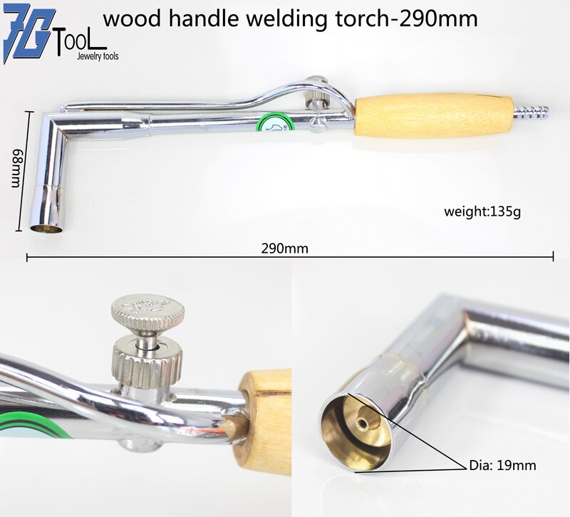 Gasoline Jewelry Gas Torch Lighter Small Blowtorch Burner Gas Soldering Welding Equipment Tool kit Flame Gun: wood L