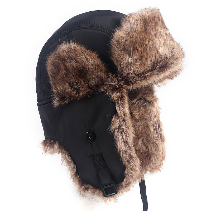 Ushanka-gorros con orejeras para hombre y mujer, gorro cálido ruso con orejeras, cazador piel, a prueba de agua, sombrero de esquí, Unisex: A