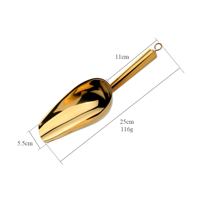 1 st isskyffel kök rostfritt stål spade mjöl bönor mat kaffe skopa mat skopor spadar spade köksredskap