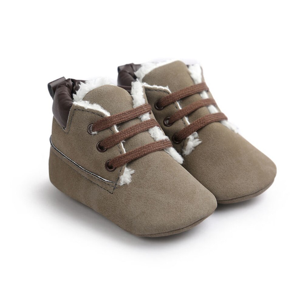 Casual Winter Classic Baby Kinderen Houden Warm Babyschoenen Schoenen Crib Babe Sneakers Zachte Zolen Hoge Top Laarzen: Green / 11cm (4.33 in)