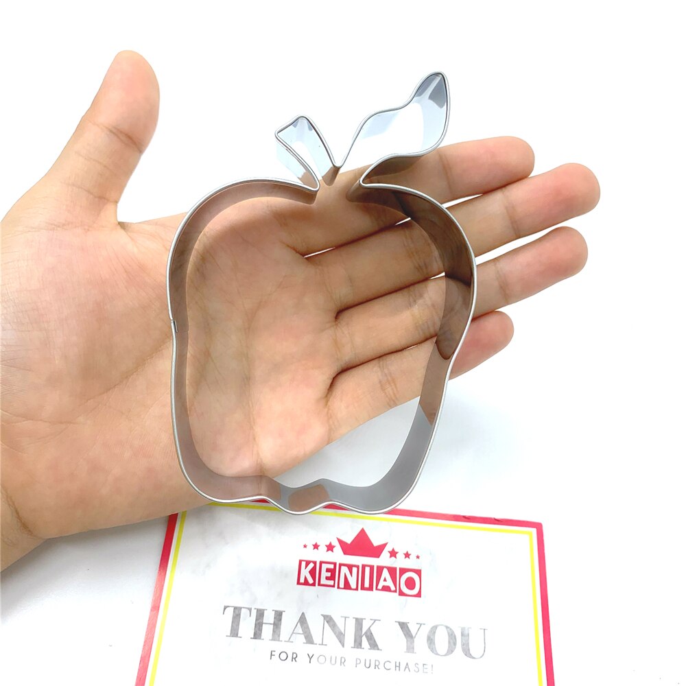 KENIAO – emporte-pièce en forme de pomme pour la rentrée scolaire, 7.2x10.3 CM, moule à biscuits, Fondant, pain, Sandwich, en acier inoxydable