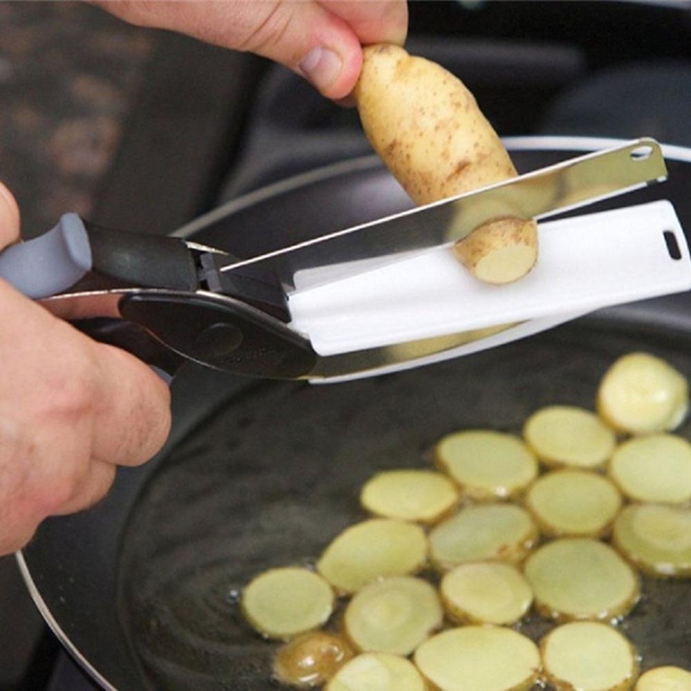 Hyötysakset veitsi monitoimi vihannesten leikkaussakset ovemme peruna liha juusto kasvis keittiötyökalu