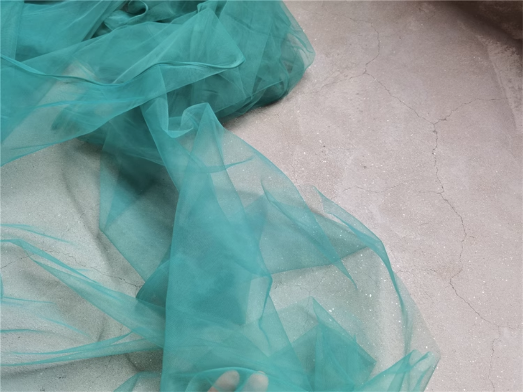Stretch Mesh Tule Stof Groen En Blauw Diy Achtergrond Gordijn Sjaal Hoofdtooi Sluier Rokken Trouwjurk Stof