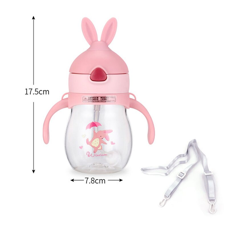 Baby Bottle Anti Colic Air Vent Wide Neck Natural Nursing Feeding Bottle for Infant BPA Free 280/320ml Baby Care with Strap