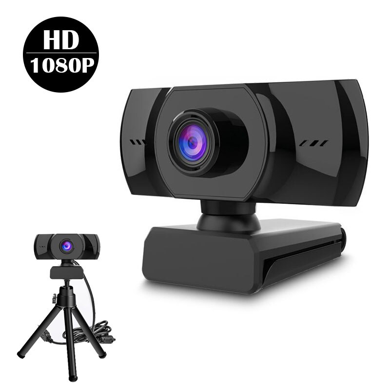Full Hd 1080 P Webcam Video Bellen (Tot 1920*1080 Pixels) met Ingebouwde Hd Mic Usb Plug & Play Met Statief Breedbeeld Video