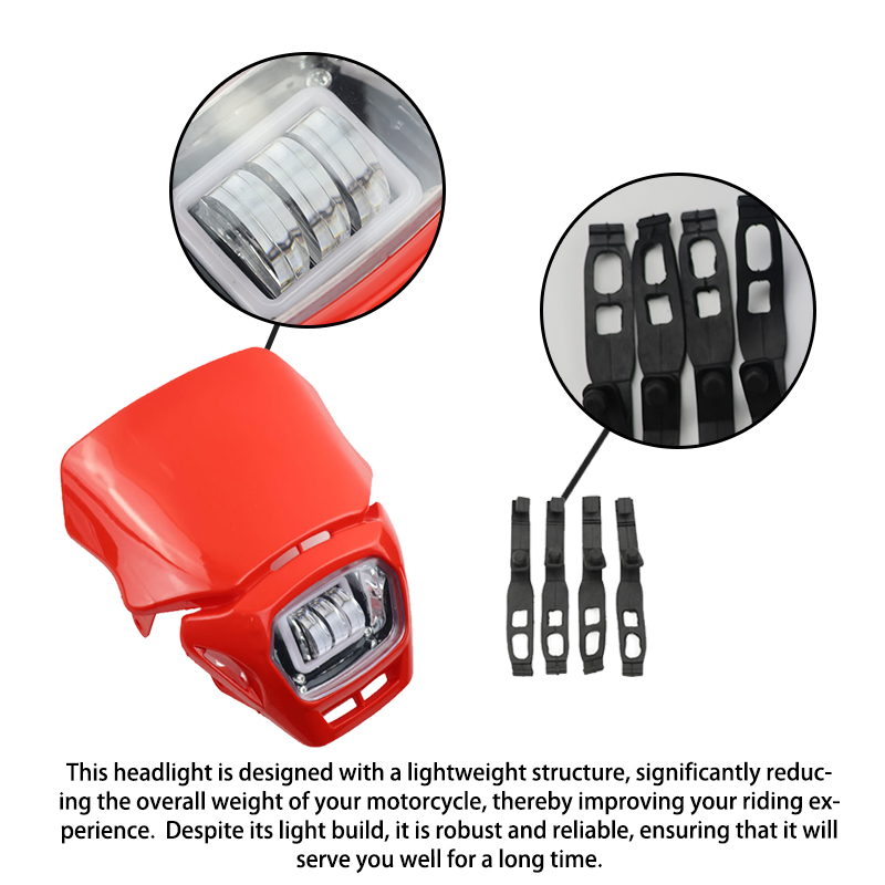 Schmutz Grube Fahrrad Zubehör Kunststoff LED Für sterben Meisten aus Straße Scheinwerfer Hochwertige Scheinwerfer Scheinwerfer Motorrad Moto-Cross Teile
