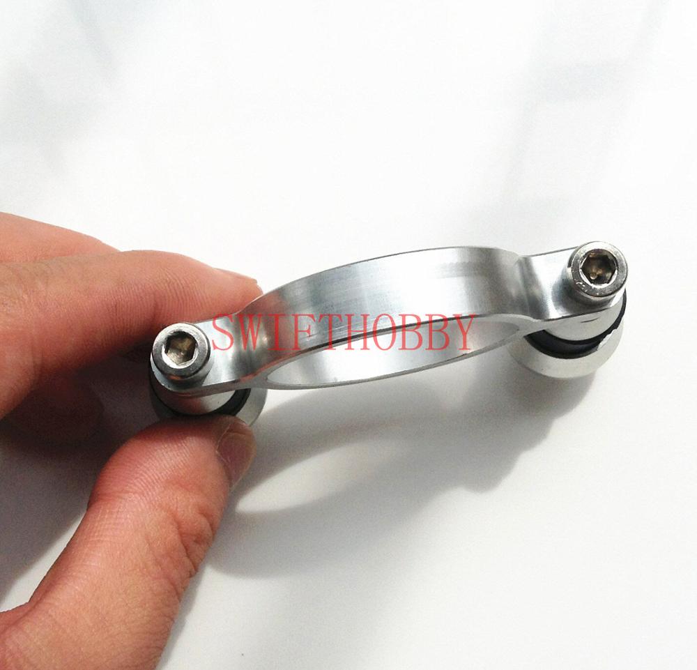 alloy Exhaust Mounting Bracket W/ Rubber Mount ID 38mm For Gas Exhaust Pipe