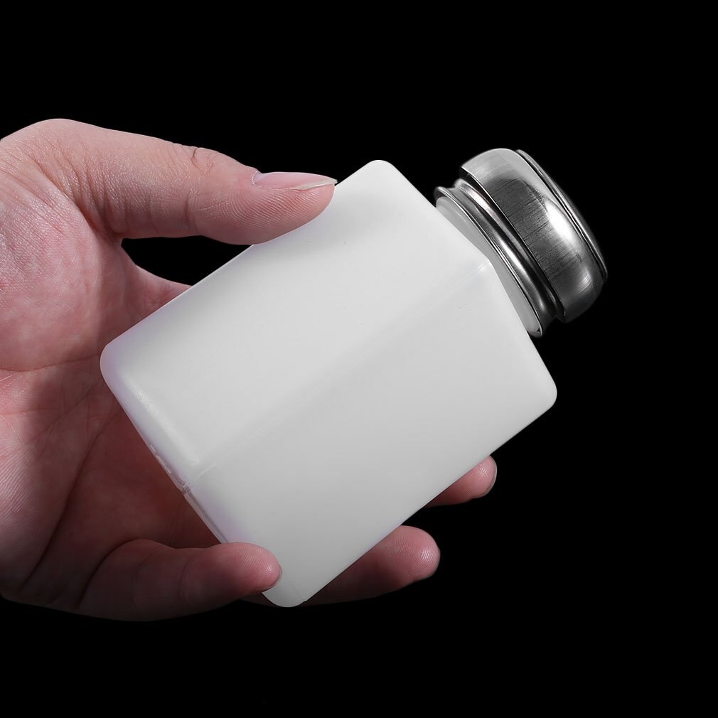 1 pçs portátil 200ml imprensa de álcool líquido garrafa vazia unha polonês removedor mais limpo dispensador bomba pato garrafa viagem qualidade superior