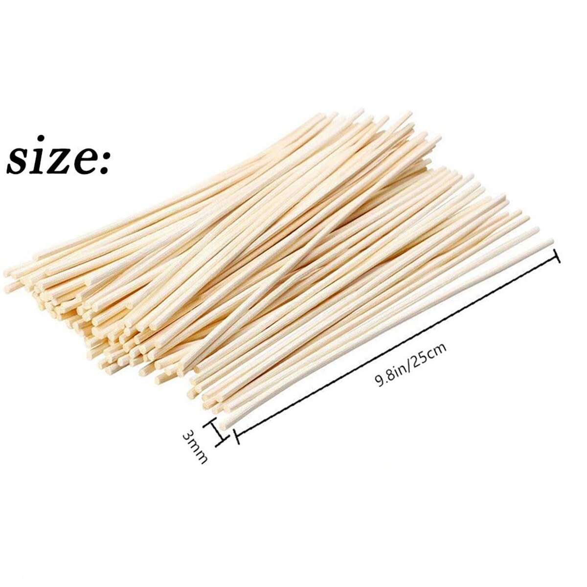 200Pcs Reed Diffuser Sticks Natural Rattan Wood Sticks Essential Oil Aroma Diffuser Sticks for Home Office Aroma Diffuser Sticks