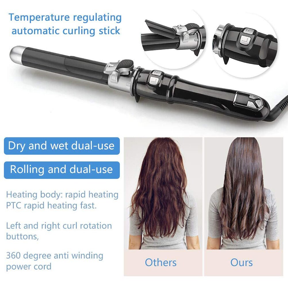 360 rotatif automatique fer à friser cheveux bouclés plaque Salon coiffure outils petite vague maïs Perm attelle outil de coiffure