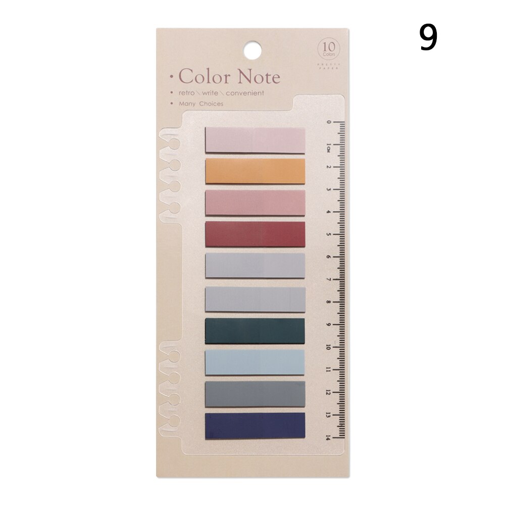 60/120/200pcs Solid Color Planner Stickers Index Bookmark Novelty Notes Memo Pad Loose-leaf Sticker Bookmark Page Sticker: 9