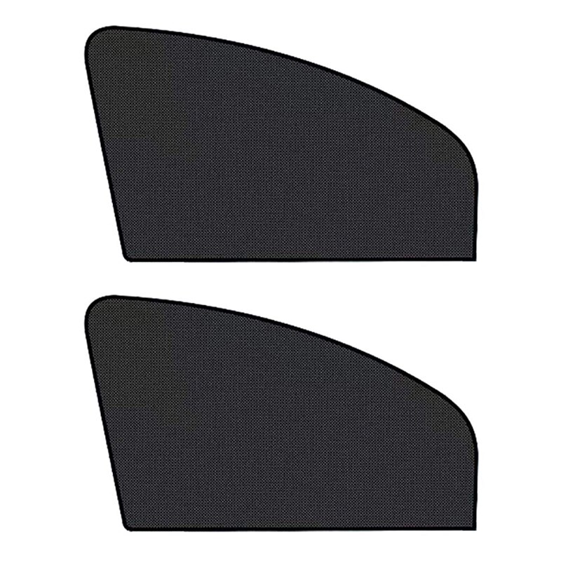 Rideau de Protection solaire magnétique pour voiture, 4 pièces, pare-soleil pour fenêtre latérale, respirant, maille, Protection UV d'été, Film de Protection pour fenêtre: 2pcs front window