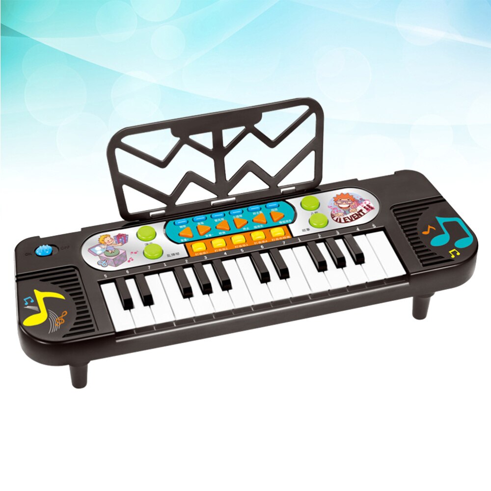 1pc Children Electronic Keyboard Piano Multi-function Display Piano Early Educational Instrument for Boys(Black)