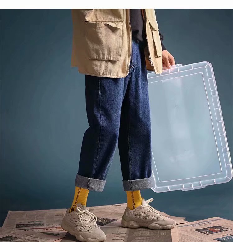 Mænds bukser elastiske mænd cool løse joggers skinny jeans bukser mænd bælte mænd streetwear