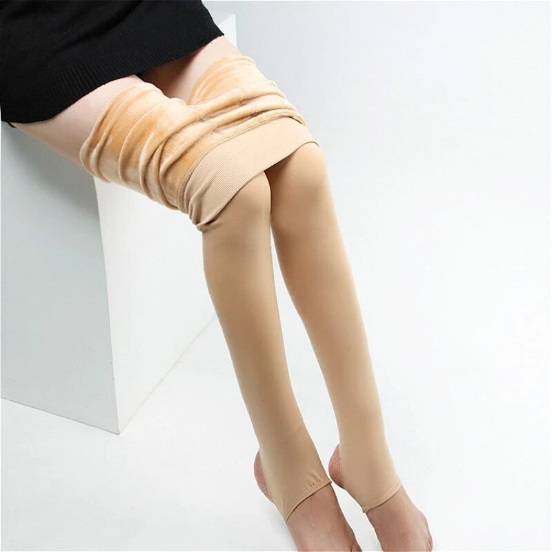Pantimedias gruesas de terciopelo para mujer, medias cálidas sin costuras, adelgazantes, moldeadoras, Otoño e Invierno