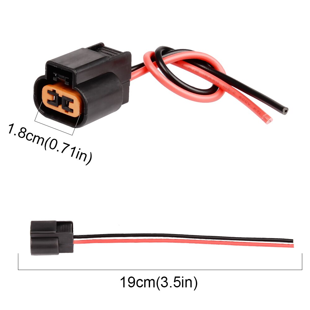 YUNPICAR Front Left or Right Vehicle ABS Wheel Speed Sensor Connector Wiring for Mitsubishi Pajero Shogun 2pack