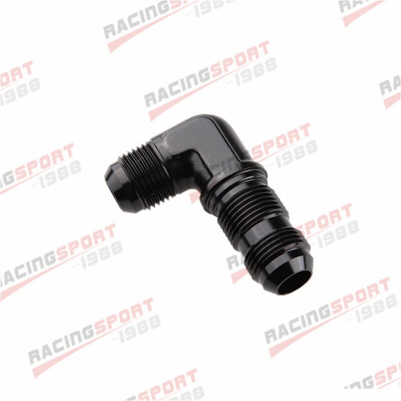 En -4 an4 4an 90 graders skotfitting aluminium adapter sort/blå: Sort