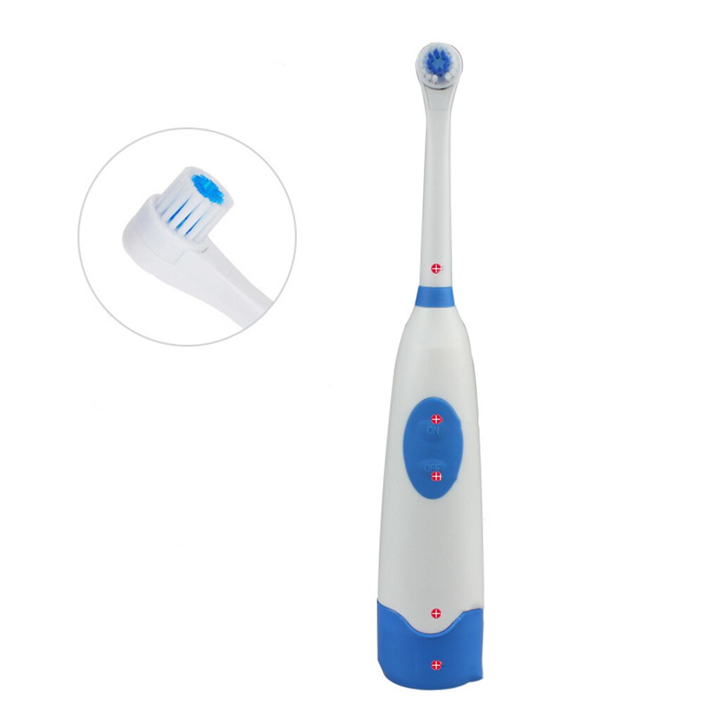 Battery Operated Waterproof Soft Electric Toothbrushes with 4 Replace Brush Heads Oral Hygiene Health Care